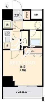 リテラス大島 801 間取り図