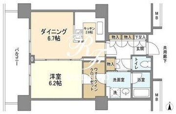 豊洲シエルタワー 1604 間取り図