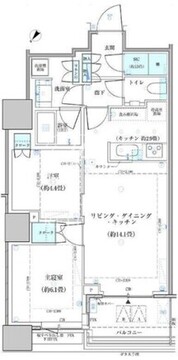 パークタワー勝どき S-1115 間取り図