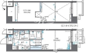 ズーム芝浦 706 間取り図