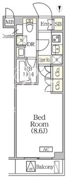 アジールコート方南町テラス 202 間取り図