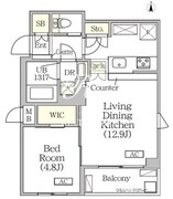 アジールコート方南町テラス 504 間取り図