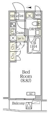 アジールコート方南町テラス 305 間取り図