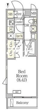 アジールコート方南町テラス 301 間取り図