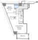 コンフォリア新宿イーストサイドタワー 301 間取り図