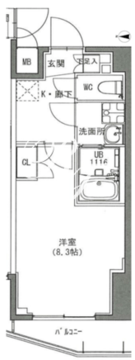 エスレジデンス雑司が谷 402 間取り図