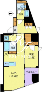 ジェノヴィア新宿早稲田グリーンヴェール 401 間取り図