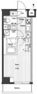 プレミアムキューブG北新宿 201 間取り図