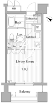 パークアクシス麻布仙台坂 305 間取り図