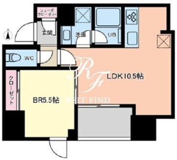 プライマル築地 801 間取り図