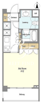 オーキッドレジデンス神楽坂 310 間取り図