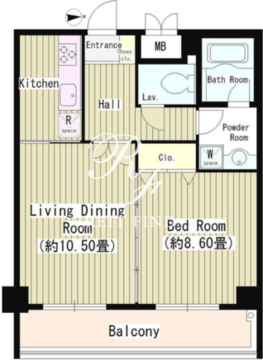 協和高輪マンション 1201 間取り図