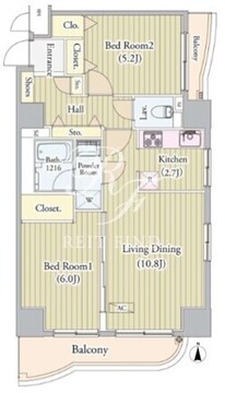 センテニアルタワー 903 間取り図