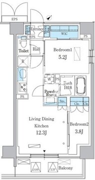 パークアクシス品川南大井パークフロント 648 間取り図