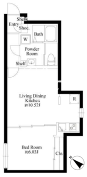 パセオ文京茗荷谷 203 間取り図