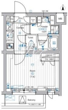 プレミアムキューブ中野 406 間取り図