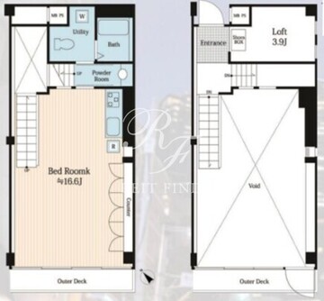 南麻布スキップフラット 101 間取り図