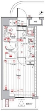 プレミアムキューブ広尾 404 間取り図