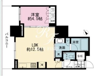 ブランズタワー芝浦 514 間取り図