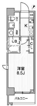 リテラス三軒茶屋サウス 801 間取り図