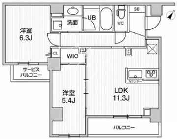 リテラス三軒茶屋サウス 505 間取り図