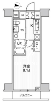 ジェノヴィア三ノ輪2スカイガーデン 804 間取り図