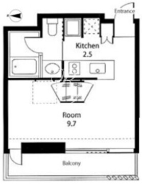 ヴィラロンド 313 間取り図