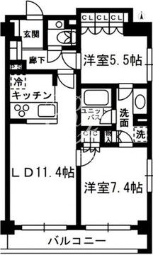 レジディア中落合 C701 間取り図