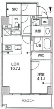 シーズンフラッツ本所吾妻橋 201 間取り図