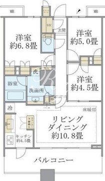 ブリリアマーレ有明タワー&ガーデン 808 間取り図