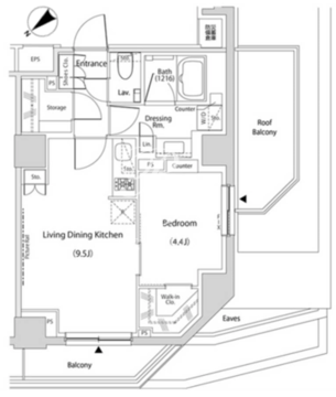 ザ・パークハビオ文京目白台プレイス 502 間取り図