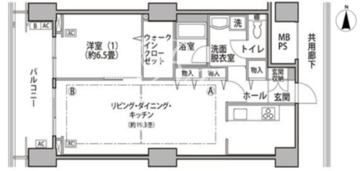 東雲キャナルコートCODAN 16-506 間取り図