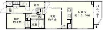 シエルクレール大森山王 401 間取り図