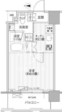 コスモグランス南品川 1004 間取り図