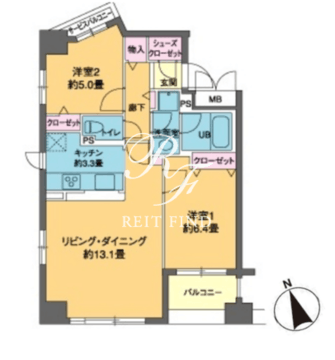 カスタリア茅場町 301 間取り図