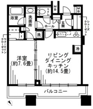 芝浦アイランドグローヴタワー 801 間取り図