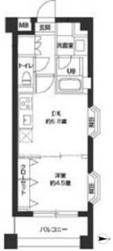 カスタリア自由が丘 205 間取り図