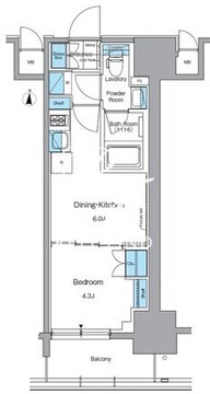 ルフォンプログレ秋葉原マークス 305 間取り図