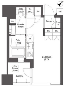 コンフォリア新中野 613 間取り図