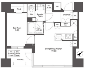 コンフォリア新中野 911 間取り図