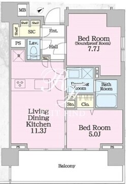 ラグゼナ+OTO南千住 401 間取り図