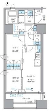 パークアクシス東日本橋 708 間取り図