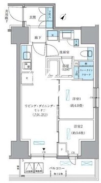 パークアクシス東日本橋 404 間取り図