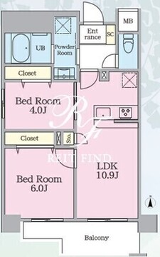 クラン千歳 401 間取り図