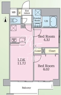 クラン千歳 204 間取り図