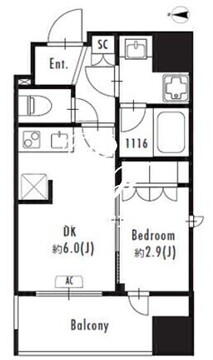 グランパセオ森下2 1001 間取り図