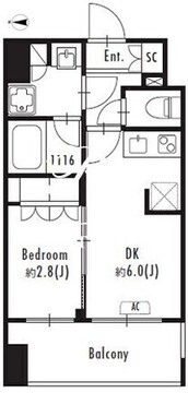 グランパセオ森下2 502 間取り図