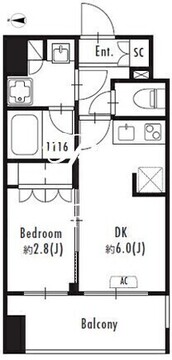 グランパセオ森下2 702 間取り図