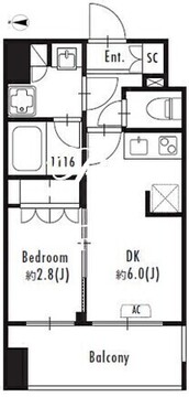 グランパセオ森下2 802 間取り図