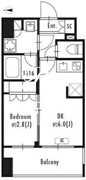 グランパセオ森下2 1002 間取り図